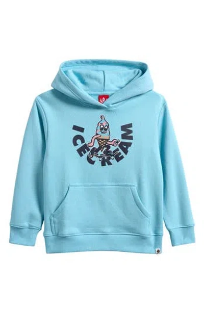Icecream Kids' Skate Cotton Graphic Hoodie In Blue