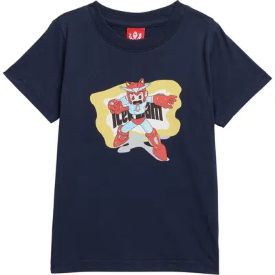 Icecream Kids' Stance Cotton Graphic T-shirt In Blue