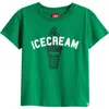 Icecream Kids' The Cone Cotton Graphic T-shirt In Green