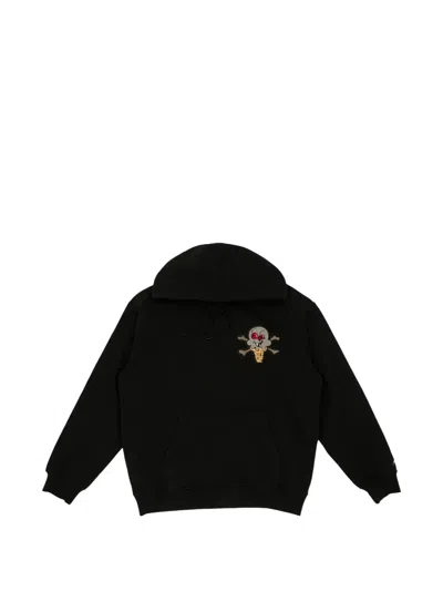 Icecream Kobe Embossed Hoodie In Black