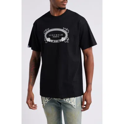 Icecream Label Graphic T-shirt In Black