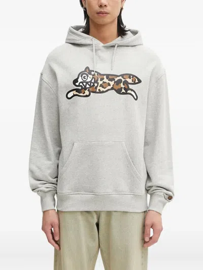 Icecream Leopard-print Hooded Sweatshirt In Gray