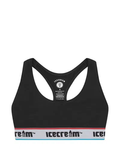 Icecream Logo-band Top In Black