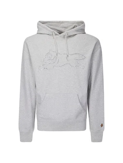Icecream Logo Cotton Hoodie In Gray