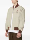 Icecream Logo-embroidered Bomber Jacket In Neutral