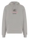 Icecream Logo-embroidered Cotton Hoodie In Gray