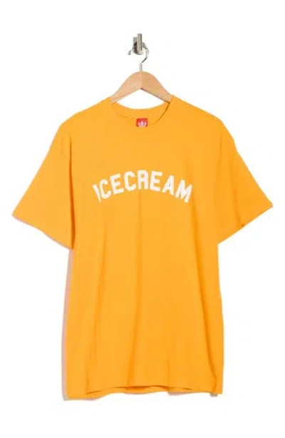 Icecream Logo Graphic T-shirt In Yellow