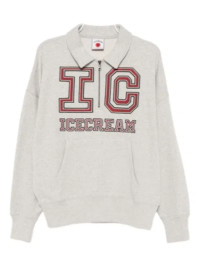 Icecream Logo-patch Sweatshirt In Yellow