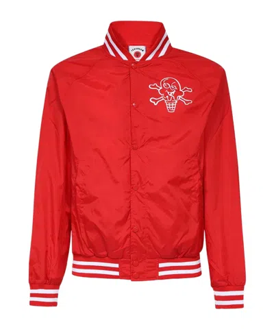 Icecream Logo-print Bomber Jacket In Red