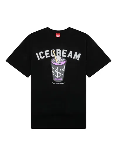 Icecream Logo-print T-shirt In Black