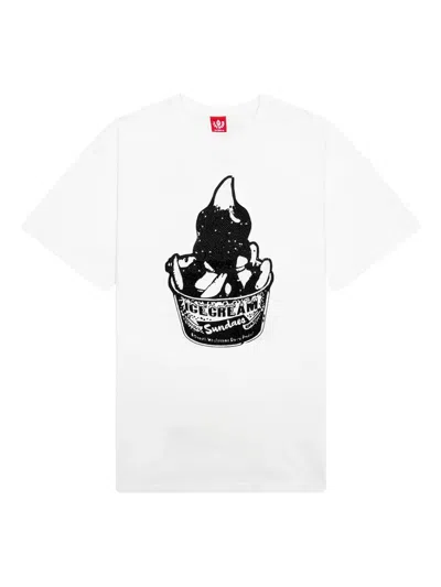 Icecream Logo-print T-shirt In White