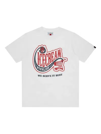 Icecream Logo T-shirt In White