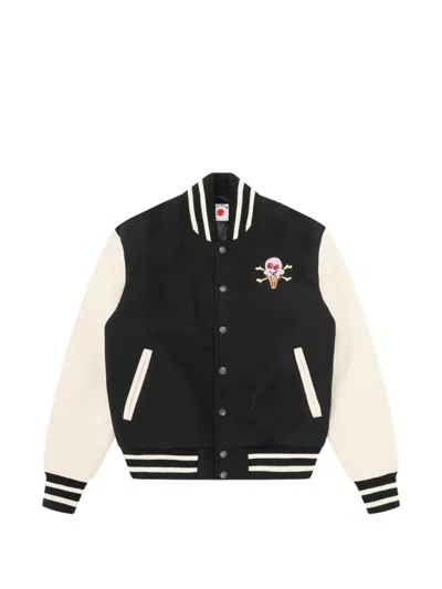 Icecream Logo-patch Varsity Jacket In Purple