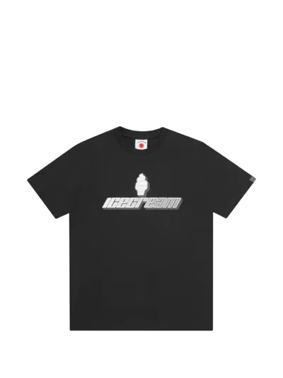 Icecream Logo-print Cotton T-shirt In Black