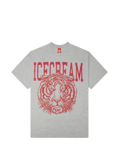 Icecream Logo-print T-shirt In Gray