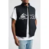 Icecream Logwood Reversible Quilted Vest In Black