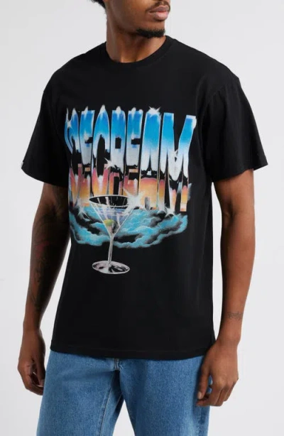 Icecream Martini Graphic T-shirt In Black