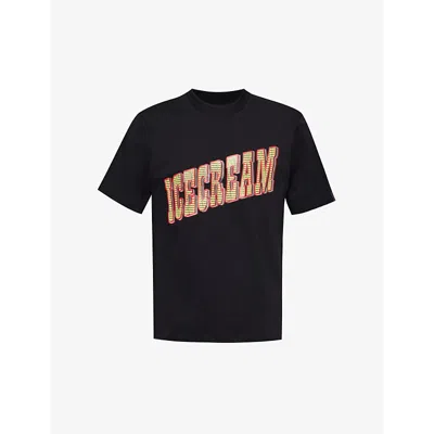 Icecream Mens Black Casino Logo-print Cotton-jersey T-shirt