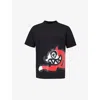 Icecream Mens Black Running Dog Branded-print Cotton-jersey T-shirt