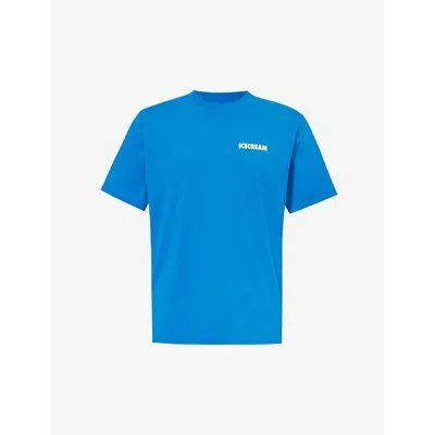 Icecream Mens Blue We Serve It Best Graphic-print Cotton-jersey T-shirt