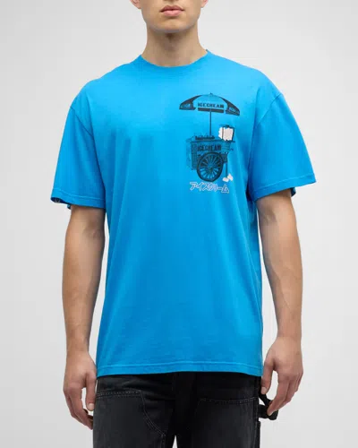 Icecream Men's Cart Oversized T-shirt In Blue