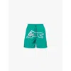 Icecream Mens Green Running Dog Swim Shorts
