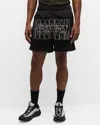 Icecream Katakana Reflective Mesh Shorts In Black