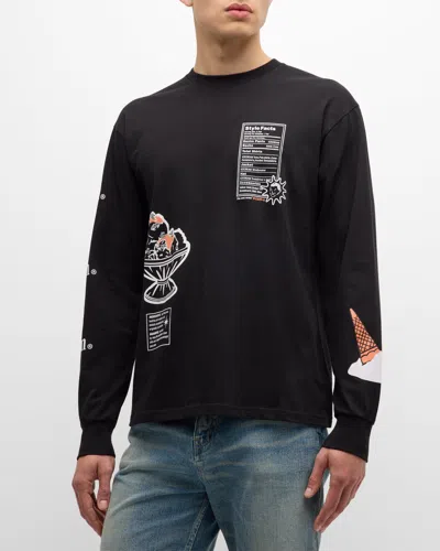 Icecream Style Facts Long Sleeve Graphic T-shirt In Black