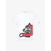 Icecream Mens White Running Dog Branded-print Cotton-jersey T-shirt
