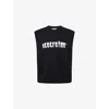 Icecream Mens Logo-intarsia Knitted Cotton Vest Black