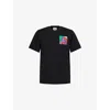 Icecream Mens Pop Art Dog Graphic-print Cotton T-shirt Black In Black