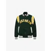 Icecream Mens Drippy Varsity Brand-embroidery Woven Jacket Green In Green