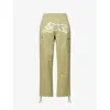 Icecream Mens  Running Dog Multi-pockets Cotton Trousers