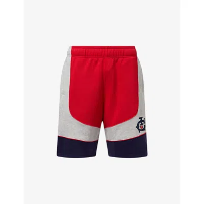Icecream Mens Panelled Warm-up Cotton-jersey Shorts Grey In Multi