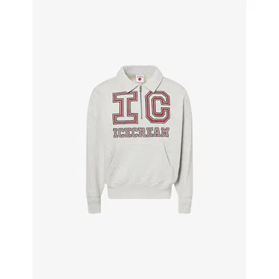 Icecream Mens  Collegiate Kangaroo-pocket Cotton-jersey Sweatshirt