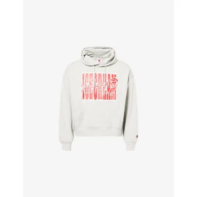 Icecream Mens Grey Cherry Oversized Cotton-jersey Hoodie In Gray