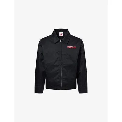 Icecream Mens  Drippy Quilted Work Woven Jacket In Black