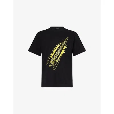 Icecream Mens  Rocket Graphic Cotton-jersey T-shirt In Black