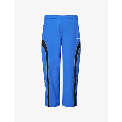 Icecream Mens Soft Serve Colour-block Nylon Trousers Blue