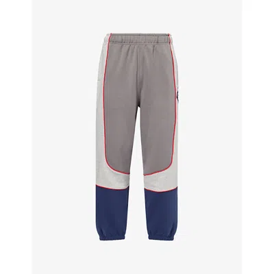 Icecream Mens  Warmup Logo-embroidered Cotton-jersey Joggers In Gray