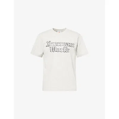 Icecream Mens Grey  World Crewneck Cotton-jersey T-shirt In Gray