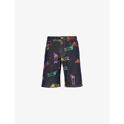 Icecream Mens Indigo Running Dog Denim Shorts