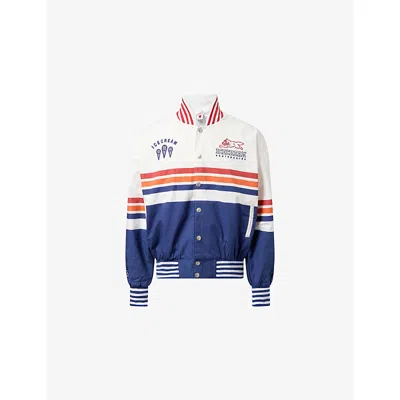 Icecream Mens Moto Logo-print Cotton Bomber Jacket Multi
