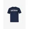 Icecream Mens Navy Crewneck Brand-print Cotton-jersey T-shirt In Navy