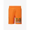 Icecream Mens Orange Collegiate Puppy Logo-print Cotton-jersey Sweat Shorts