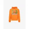 Icecream Mens Orange Puppy Popover Graphic-print Cotton Hoody In Orange