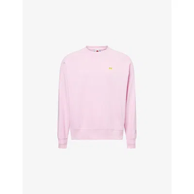 Icecream Mens Pink Sticker Relaxed-fit Cotton-jersey Sweatshirt Xl