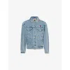 Icecream Mens Vintage Wash Blue Trucker Graphic-print Relaxed-fit Denim Jacket In Vintage Wash Blue