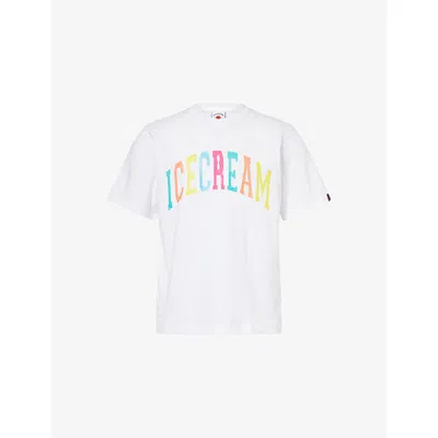 Icecream Mens White College Graphic Cotton-jersey T-shirt Xl