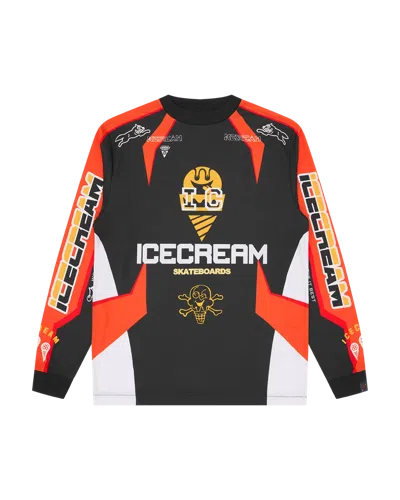 Icecream Kids' Motorcycle Ls T-shirt In Gray